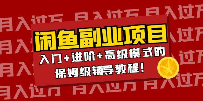 月入过万闲鱼副业项目：入门+进阶+高级模式的保姆级辅导教程！