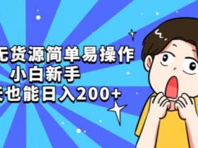 咸鱼无货源简单易操作小白新手一天也能日入200+【揭秘】