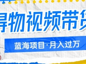 得物视频带货项目，矩阵操作，月入过万的蓝海项目