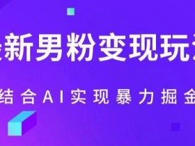 最新男粉玩法，利用AI结合男粉项目暴力掘金，单日收益可达1000+【揭秘】