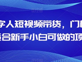 AI数字人短视频带货，门槛低，适合新手小白可做的项目
