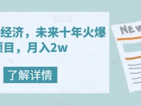 银发养老经济，未来十年火爆项目，月入2w【揭秘】