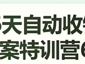 16天自动收钱文案特训营6.0，学会儿每天自动咔咔收钱