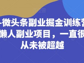 黄岛主-微头条副业掘金训练营6.0，微头条懒人副业项目，一直很强大，从未被超越