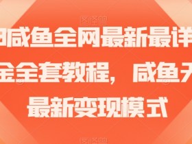 2023咸鱼全网最新最详细暴力掘金全套教程，咸鱼无货源最新变现模式【揭秘】