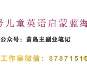 黄岛主·视频号儿童英语启蒙蓝变现分享课，一条龙变现玩法分享