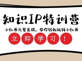 知识IP特训营 ：小红书-流量变现，带你轻松玩转小红书（23节视频课）