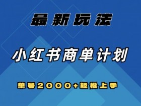 全网首发，小红书商单计划最新玩法，单号2000+可扩大可复制【揭秘】