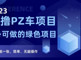 2023反撸PZ车项目，终身可做的绿色项目，一天保底一张，简单、无脑操作【仅揭秘】