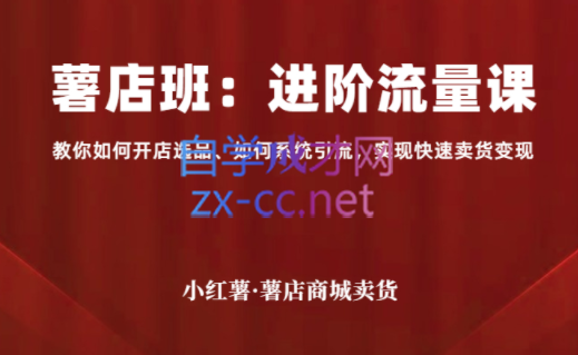薯店班·基础+进阶+直播（更新23年12月）