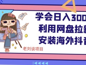 学会日入300＋，利用网盘拉新安装海外抖音保姆级教学【揭秘】