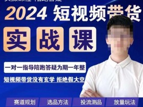 果哥·2024短视频带货实操课，​赛道规划/选品方法/投流测品/放量玩法/流量规划/拍摄教学