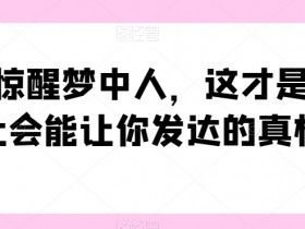 一文惊醒梦中人，这才是当下社会能让你发达的真相【公众号付费文章】