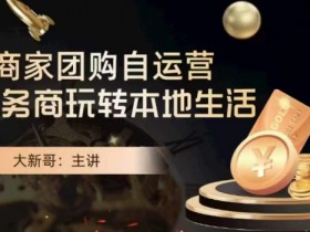大新哥·商家团购自运营-玩转本地生活