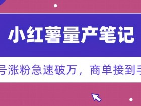 小红书量产笔记，一分种一条笔记，新号涨粉急速破万，新黑马赛道，商单接到手软【揭秘】