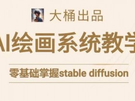 大桶的stable diffusion系统课程，零基础系统性学习AI绘画，小白也能轻松上手