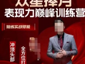 众星捧月表现力巅峰训练营，全方位打造，陪练实战赋能