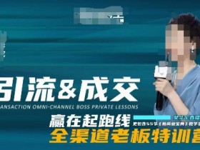 2024引流&成交全渠道老板特训营，55节新商业宝典教学录播课