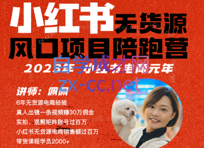 佩佩·小红书无货源风口项目陪跑营（更2023年8月）