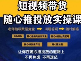 2024好物分享随心推投放实操课，随心推撬动自然流量/微付费起号/优化产出