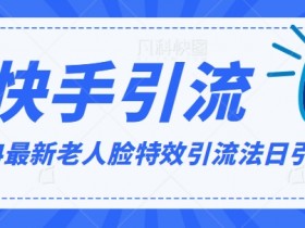 2024全网最新讲解老人脸特效引流方法，日引流100+，制作简单，保姆级教程【揭秘】