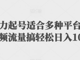 扩列暴力起号适合多种平台操作原创视频流量搞轻松日入1000+【揭秘】