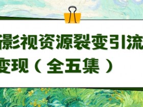 利用最新的影视资源裂变引流变现自动引流自动成交（全五集）【揭秘】