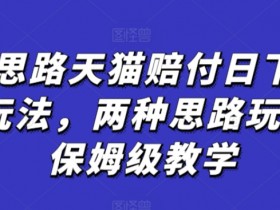蓝海思路天猫赔付日下2000+玩法，两种思路玩法，保姆级教学【仅揭秘】