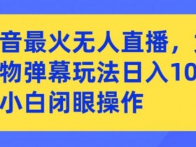 抖音最火无人直播，女团礼物弹幕玩法，日赚一千＋，小白闭眼操作【揭秘】