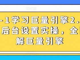 从0-1学习巨量引擎2.0升级版后台设置实操，全面了解巨量引擎