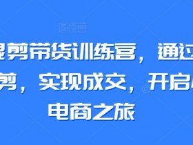 小红书混剪带货训练营，通过小红书搬运混剪，实现成交，开启小红书电商之旅