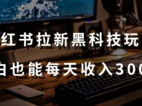 黑科技玩法之：小红书拉新，小白也能日入300元【操作视频教程+黑科技工具】【揭秘】