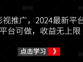 鼓象影视推广，2024最新平台，多平台可做，收益无上限【揭秘】