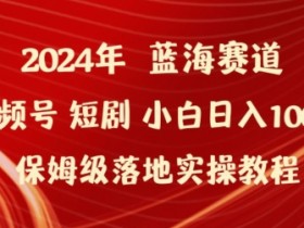 2024年视频号短剧新玩法小白日入1000+保姆级落地实操教程【揭秘】