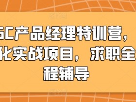 AIGC产品经理特训营，个性化实战项目，求职全流程辅导
