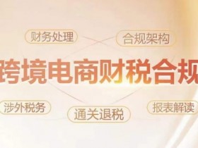 跨境老板财税合规特训营，规避财税风险、提升企业利润