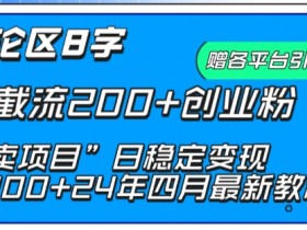 抖音评论区8字日截流200+创业粉 “卖项目”日稳定变现5000+【揭秘】