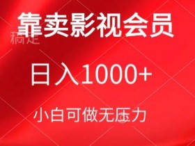 靠卖影视会员，日入1000+，落地保姆级教程，新手可学【揭秘】