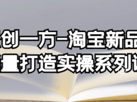 云创一方-淘宝新品销量打造实操系列课，基础销量打造(4课程)+补单渠道分析(4课程)