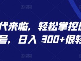 AI 时代来临，轻松掌控微信视频号，日入 300+很轻松【揭秘】