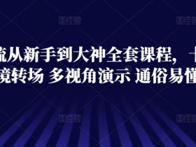 技术流从新手到大神全套课程，卡点运镜转场 多视角演示 通俗易懂