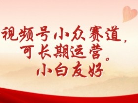 视频号小众赛道，可长期运营，小白友好【揭秘】