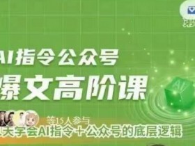 Ai指令公众号高阶课，学会ai指令+公众号的底层逻辑