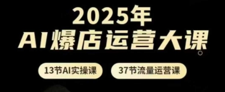 2025年AI爆店运营大课，13节AI实操课 37节流量运营课