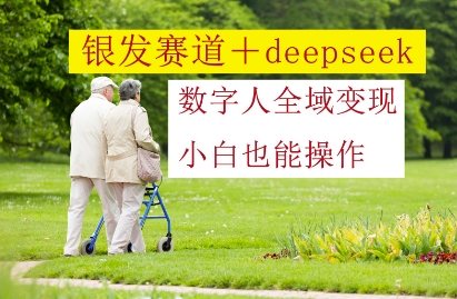 银发赛道 deepseek数字人全域变现，小白也能操作